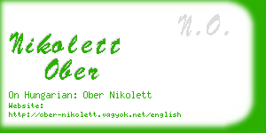 nikolett ober business card